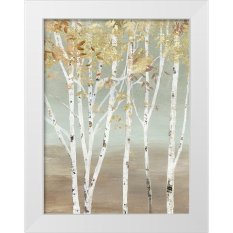 Golden Birch White Modern Wood Framed Art Print by Pearce, Allison