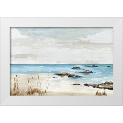 Still Beach  White Modern Wood Framed Art Print by Pearce, Allison