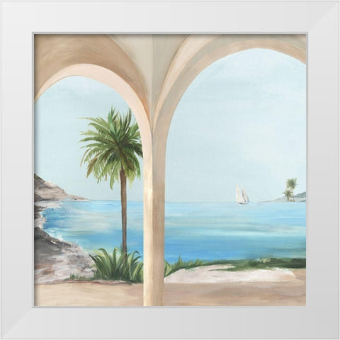 Arches with the View  White Modern Wood Framed Art Print by Pearce, Allison