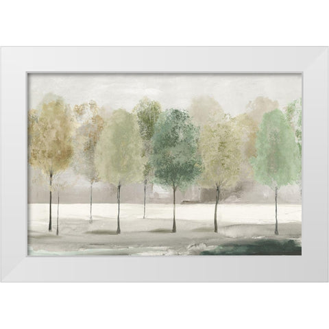 Green Forest  White Modern Wood Framed Art Print by Pearce, Allison