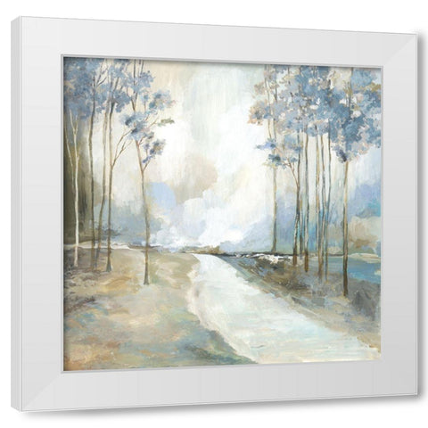 Blue Path Home  White Modern Wood Framed Art Print by Pearce, Allison