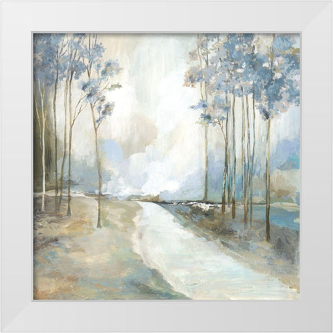 Blue Path Home  White Modern Wood Framed Art Print by Pearce, Allison
