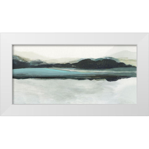 Blue View  White Modern Wood Framed Art Print by Pearce, Allison