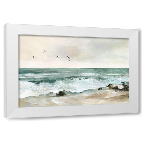 Graceful Sea  White Modern Wood Framed Art Print by Pearce, Allison