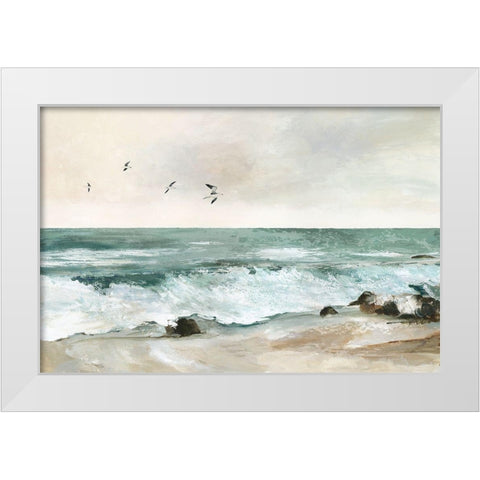Graceful Sea  White Modern Wood Framed Art Print by Pearce, Allison