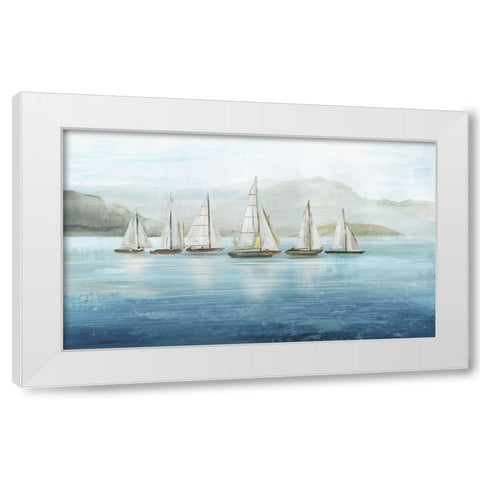 At Sea  White Modern Wood Framed Art Print by Pearce, Allison
