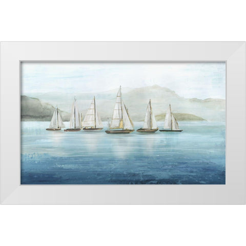At Sea  White Modern Wood Framed Art Print by Pearce, Allison