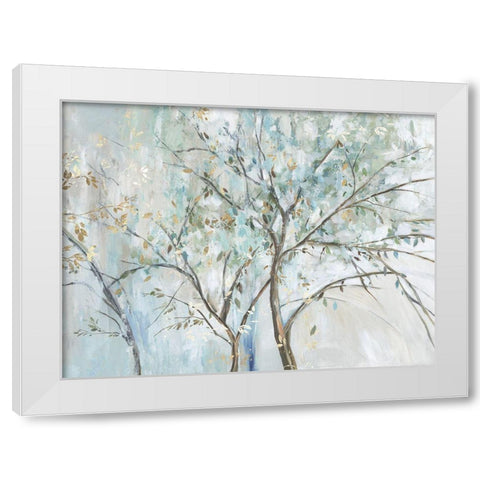 Teal Forest  White Modern Wood Framed Art Print by Pearce, Allison