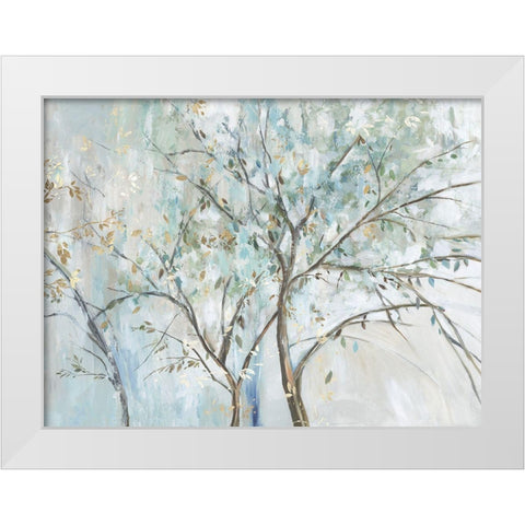 Teal Forest  White Modern Wood Framed Art Print by Pearce, Allison