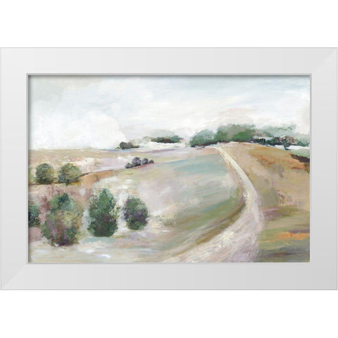 Country Road Hill  White Modern Wood Framed Art Print by Pearce, Allison
