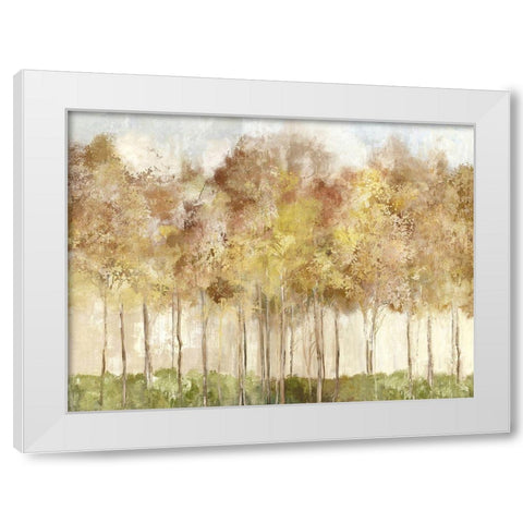 Yellow Forest  White Modern Wood Framed Art Print by Pearce, Allison