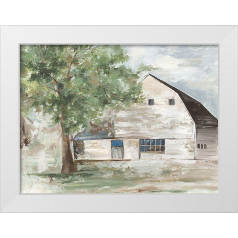 White Farm Barn  White Modern Wood Framed Art Print by Pearce, Allison