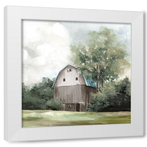 Grey Barn  White Modern Wood Framed Art Print by Pearce, Allison