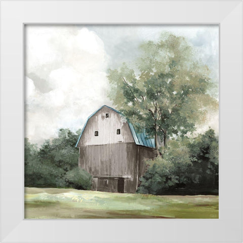 Grey Barn  White Modern Wood Framed Art Print by Pearce, Allison