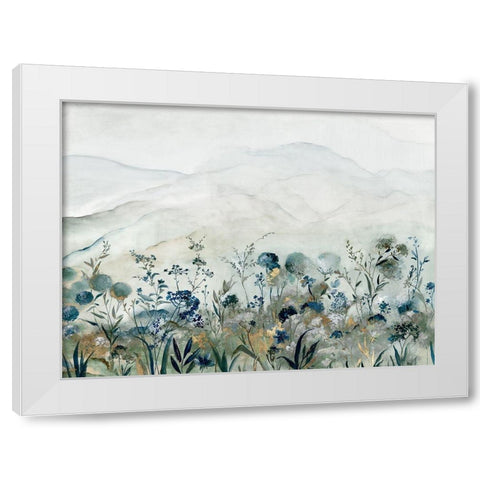 Bluebell Field  White Modern Wood Framed Art Print by Pearce, Allison