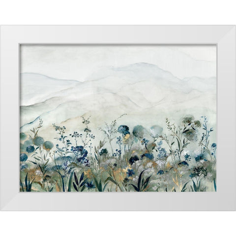 Bluebell Field  White Modern Wood Framed Art Print by Pearce, Allison