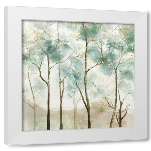 Sunny Green Forest  White Modern Wood Framed Art Print by Pearce, Allison