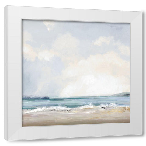 Sunny Beach White Modern Wood Framed Art Print by Pearce, Allison