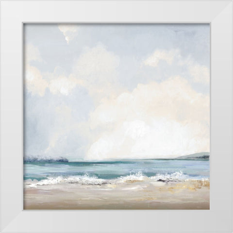 Sunny Beach White Modern Wood Framed Art Print by Pearce, Allison