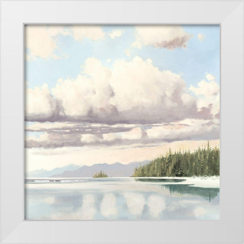 The Clearing II White Modern Wood Framed Art Print by Molenaar, Pieter
