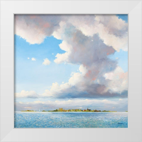Big Sky White Modern Wood Framed Art Print by Molenaar, Pieter