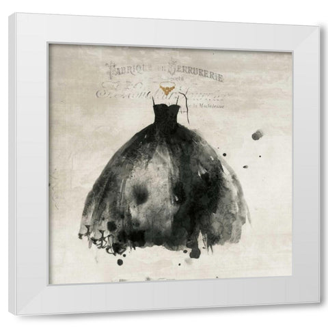 Black Dress I White Modern Wood Framed Art Print by PI Galerie