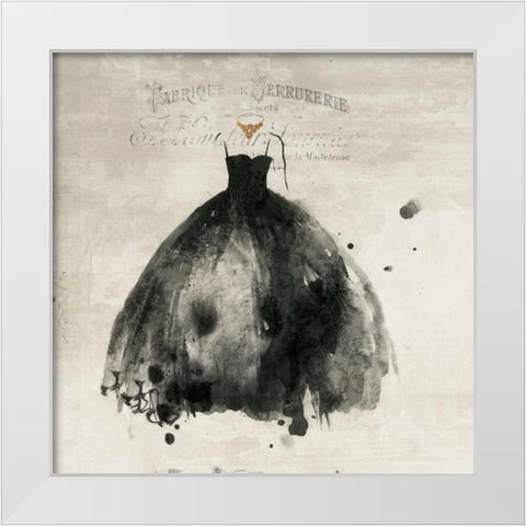 Black Dress I White Modern Wood Framed Art Print by PI Galerie