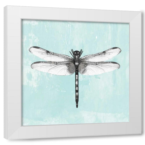 Dragonfly I White Modern Wood Framed Art Print by PI Galerie