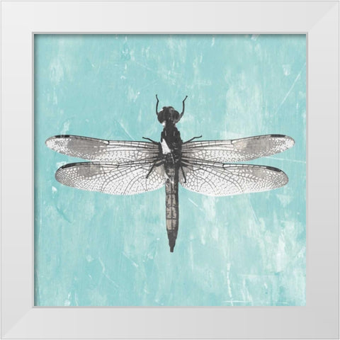 Dragonfly III White Modern Wood Framed Art Print by PI Galerie