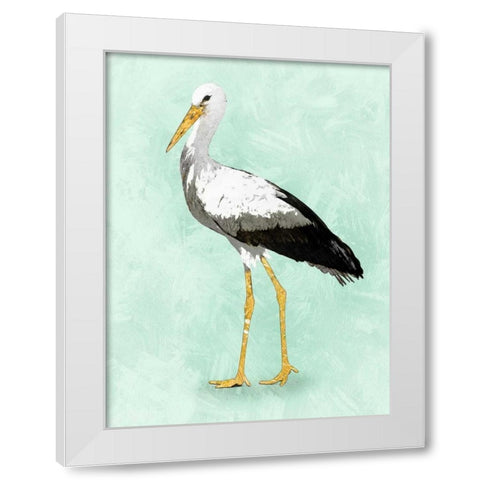 Seashore Bird II White Modern Wood Framed Art Print by PI Galerie