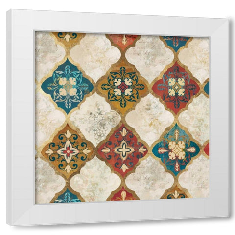 Moroccan Spice Tiles I White Modern Wood Framed Art Print by PI Studio