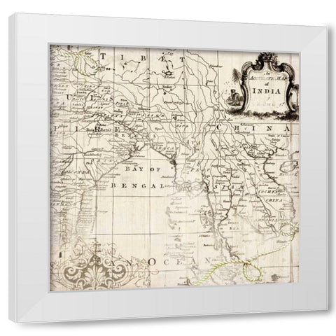 Old World II White Modern Wood Framed Art Print by PI Galerie