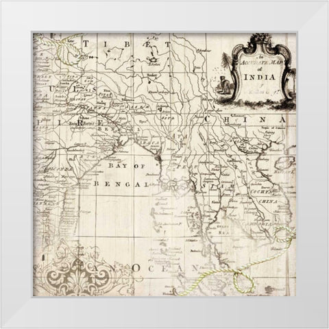 Old World II White Modern Wood Framed Art Print by PI Galerie