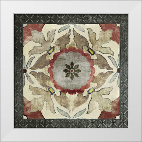 Mosaic II White Modern Wood Framed Art Print by PI Studio