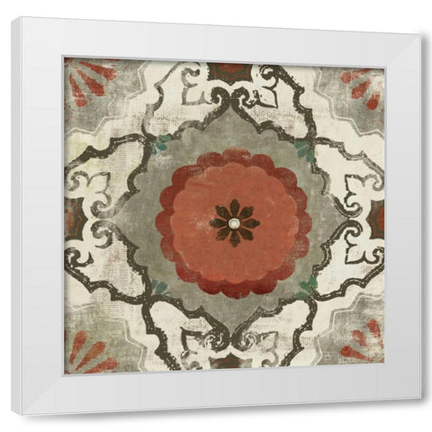 Mosaic III White Modern Wood Framed Art Print by PI Studio