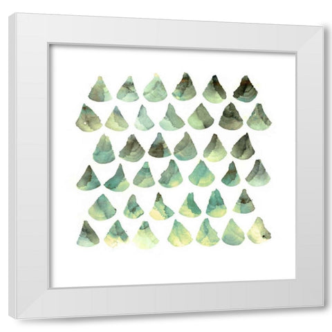 Scales White Modern Wood Framed Art Print by PI Galerie