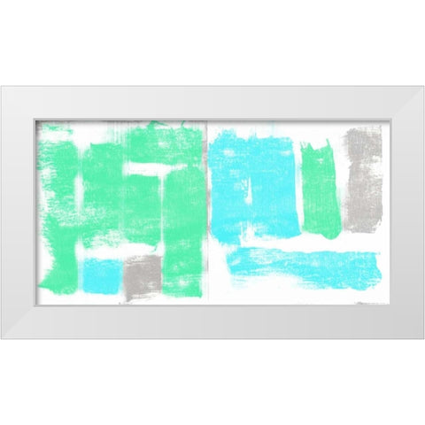 Geo II White Modern Wood Framed Art Print by PI Galerie