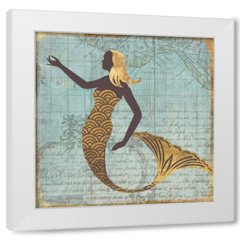 Nautical Beauty White Modern Wood Framed Art Print by PI Galerie