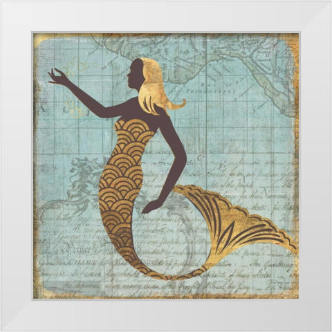 Nautical Beauty White Modern Wood Framed Art Print by PI Galerie