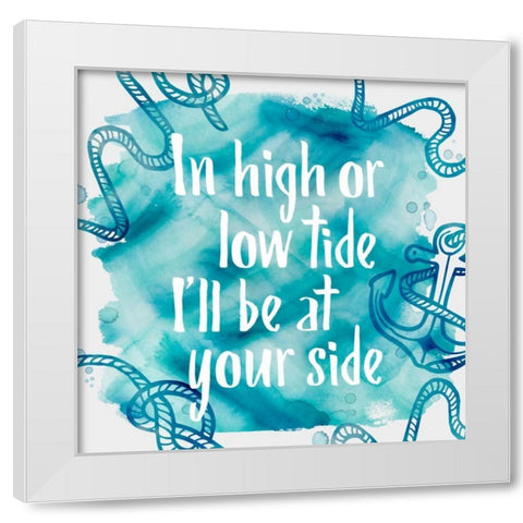 In High Tide White Modern Wood Framed Art Print by PI Galerie