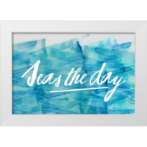 Seas White Modern Wood Framed Art Print by PI Galerie