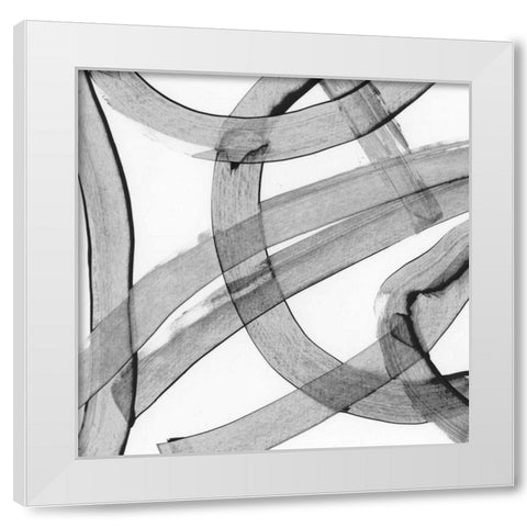 Gesture White Modern Wood Framed Art Print by PI Galerie