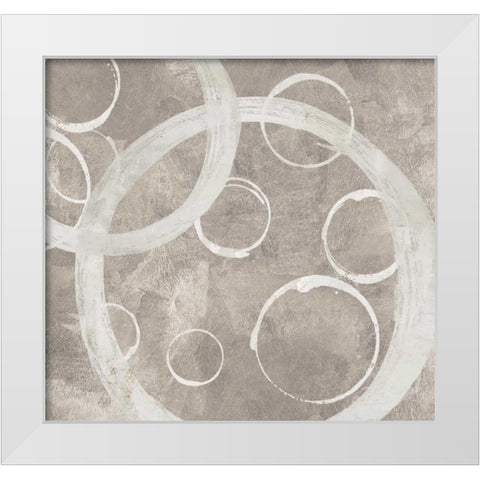 Small Rings I White Modern Wood Framed Art Print by PI Galerie
