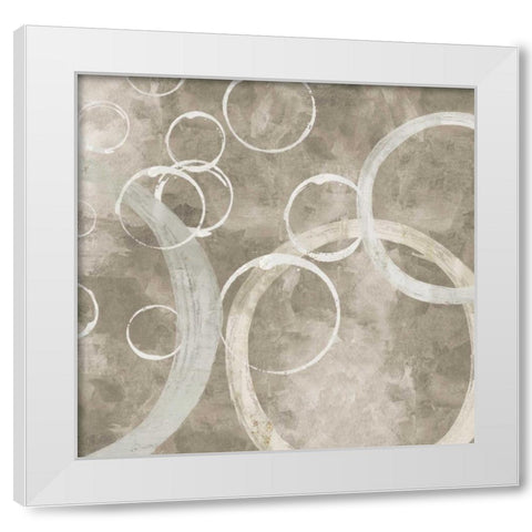 Small Rings II White Modern Wood Framed Art Print by PI Galerie