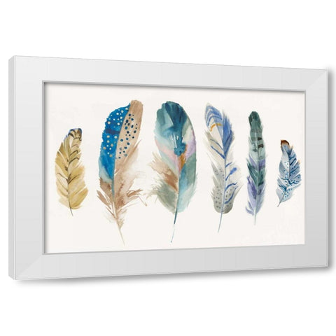 Feather Weather I White Modern Wood Framed Art Print by PI Galerie