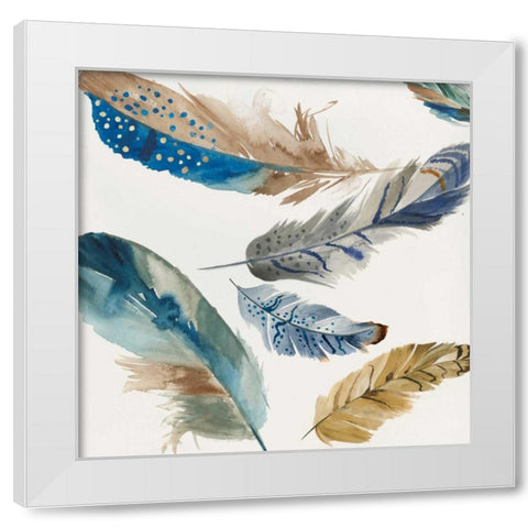 Feather Weather I White Modern Wood Framed Art Print by PI Galerie