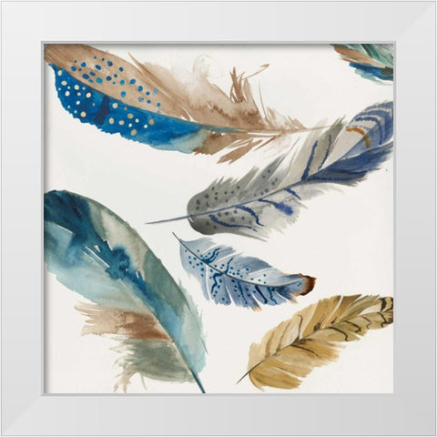 Feather Weather I White Modern Wood Framed Art Print by PI Galerie