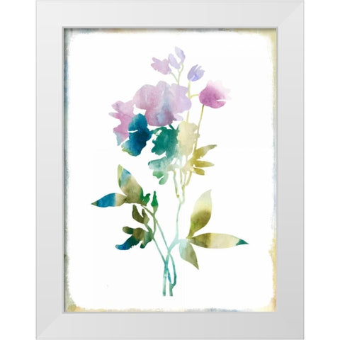 Summer Botanical II White Modern Wood Framed Art Print by PI Galerie