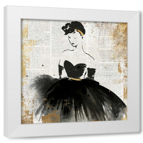 Lady in Black I White Modern Wood Framed Art Print by PI Studio