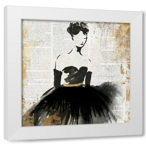 Lady in Black II White Modern Wood Framed Art Print by PI Studio